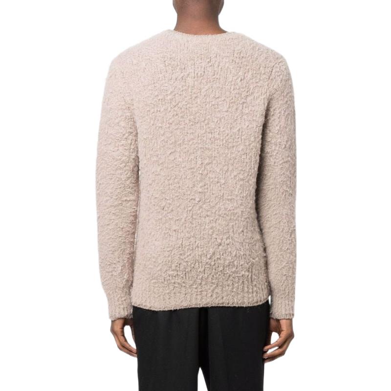 AMI Paris FW22  Crewneck Wool Sweater in Light Brown HKS053028250 圖 4