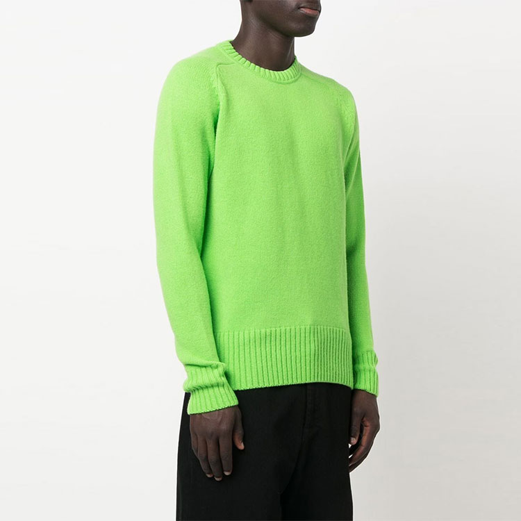 AMI PARIS FW22  Solid Knit Wool Crewneck Sweater Green HKS021025-300 圖 5