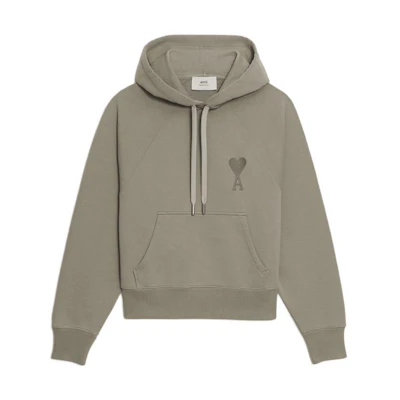 AMI PARIS FW22 Ami De Coeur Logo Heart Brown Unisex Hoodie USW202747-267