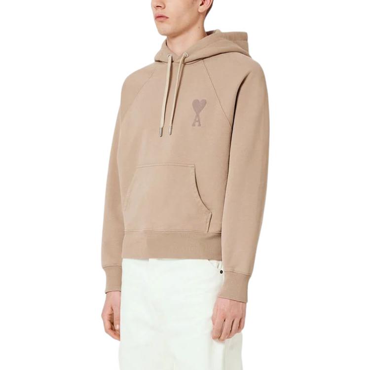 Purchase AMI PARIS 秋冬系列 爱心Logo 棕色男女同款连帽衫 USW202747-267