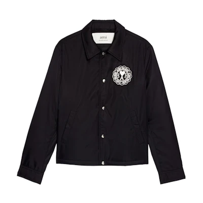 AMI Paris FW22 Black Heart Logo Single-Breasted Jacket Unisex. HJK215-274001