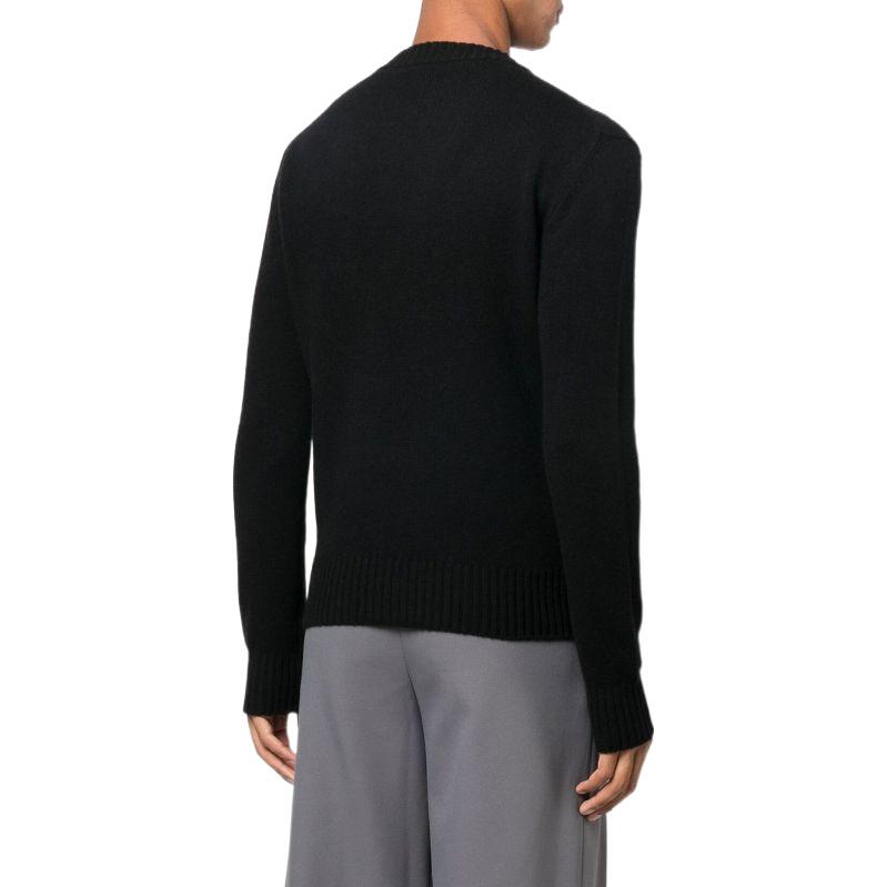 AMI Paris FW22 Black Logo Print Crewneck Sweater . HKS007005-001 圖 4