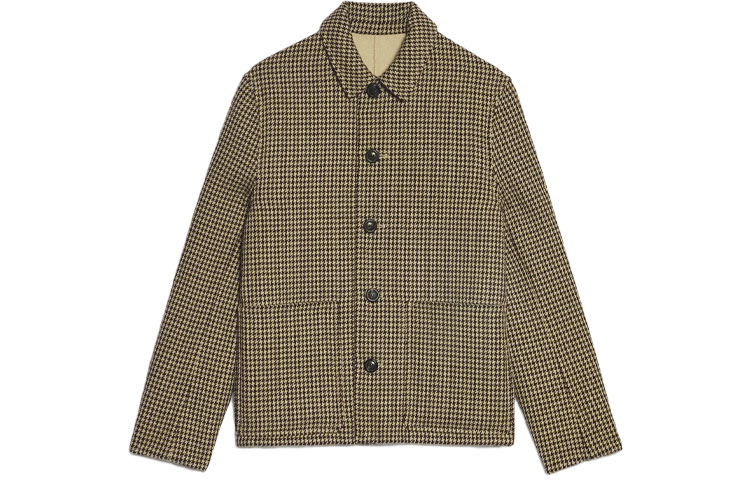 AMI PARIS FW22 Brown Check Single-Breasted Jacket HJK200266-266