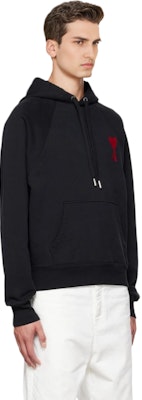 Sudadera con capucha clásica logo AMI Paris FW22 negra para hombre. SPEUSW222-747-001 Lookbook Sudadera con capucha clásica logo AMI Paris FW22 negra para hombre. SPEUSW222-747-001