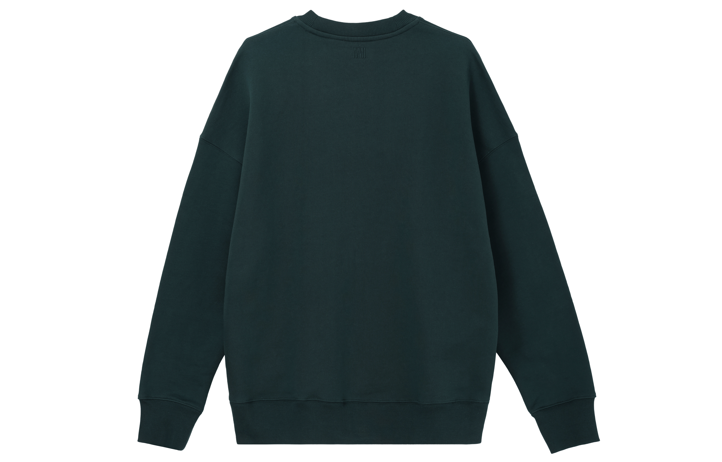 AMI Paris FW22 Green Heart Logo Crewneck Sweatshirt Unisex. E22SPEUSW011.747311 圖 3