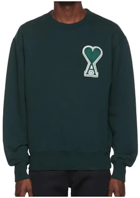 AMI Paris FW22绿色心形标志圆领卫衣 男女同款。 E22SPEUSW011.747311 Purchase AMI Paris FW22绿色心形标志圆领卫衣 男女同款。 E22SPEUSW011.747311