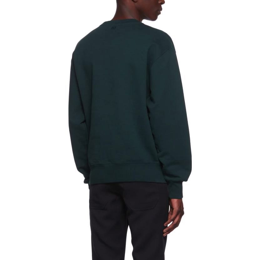 AMI Paris FW22 Green Heart Logo Crewneck Sweatshirt Unisex. E22SPEUSW011.747311 圖 7