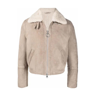 AMI PARIS FW22 Grey Solid Zipper Long-Sleeve Jacket HJK046542-250