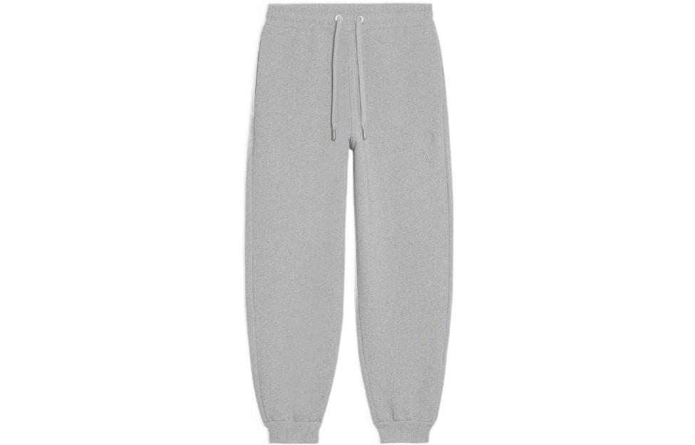 Order Celana Jogger Abu-Abu AMI Paris FW22 Logo Bordir Hati Unisex Loose Fit UTR202747-055