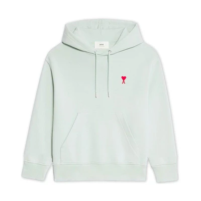 AMI PARIS FW22 Heart Logo Mint Green Hoodie男女同款情侣款 USW200730-302
