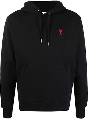 AMI Paris 2022秋冬心形Logo印花黑色連帽衫 男女適穿 BFUSW200730-001 Buy AMI Paris 2022秋冬心形Logo印花黑色連帽衫 男女適穿 BFUSW200730-001