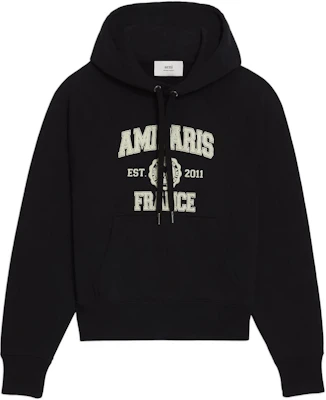 AMI PARIS FW22 Heart Logo Print Hoodie Unisex Black USW210-747001 Buy AMI PARIS FW22 Heart Logo Print Hoodie Unisex Black USW210-747001