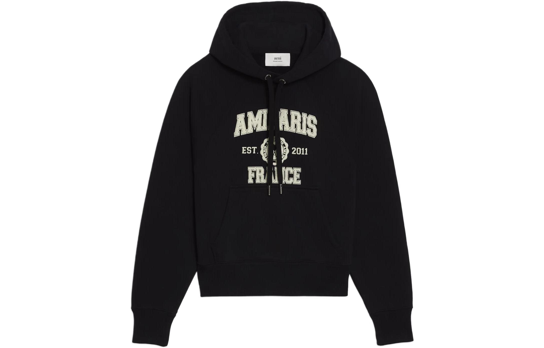 AMI PARIS FW22 Heart Logo Print Hoodie Unisex Black USW210-747001 圖 2