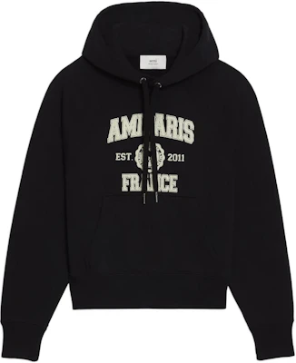 AMI PARIS FW22 Heart Logo Print Hoodie Unisex Black USW210-747001 Order AMI PARIS FW22 Heart Logo Print Hoodie Unisex Black USW210-747001