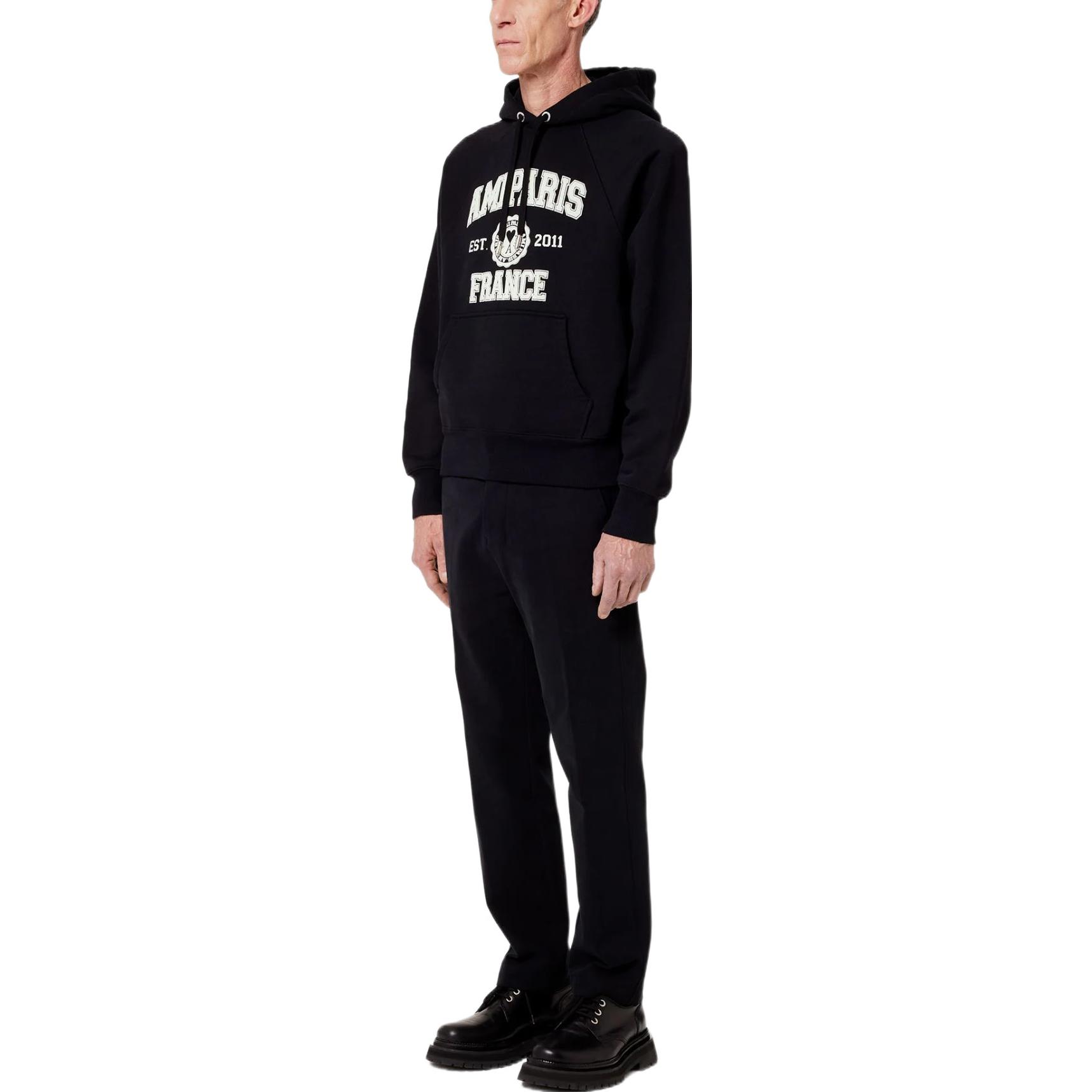 AMI PARIS FW22 Heart Logo Print Hoodie Unisex Black USW210-747001 圖 5