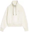 Buy AMI Paris FW22 Logo Sulam Hoodie Half-Zip Uniseks Off-White. USW502747150