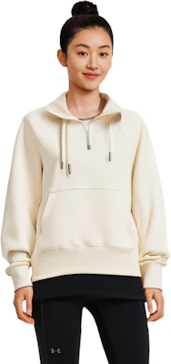 AMI Paris FW22 Logo Sulam Hoodie Half-Zip Uniseks Off-White. USW502747150 Details for AMI Paris FW22 Logo Sulam Hoodie Half-Zip Uniseks Off-White. USW502747150