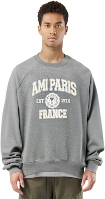 Sudadera Unisex Gris AMI PARIS FW22 con Logo Frontal. USW010747055 Purchase Sudadera Unisex Gris AMI PARIS FW22 con Logo Frontal. USW010747055