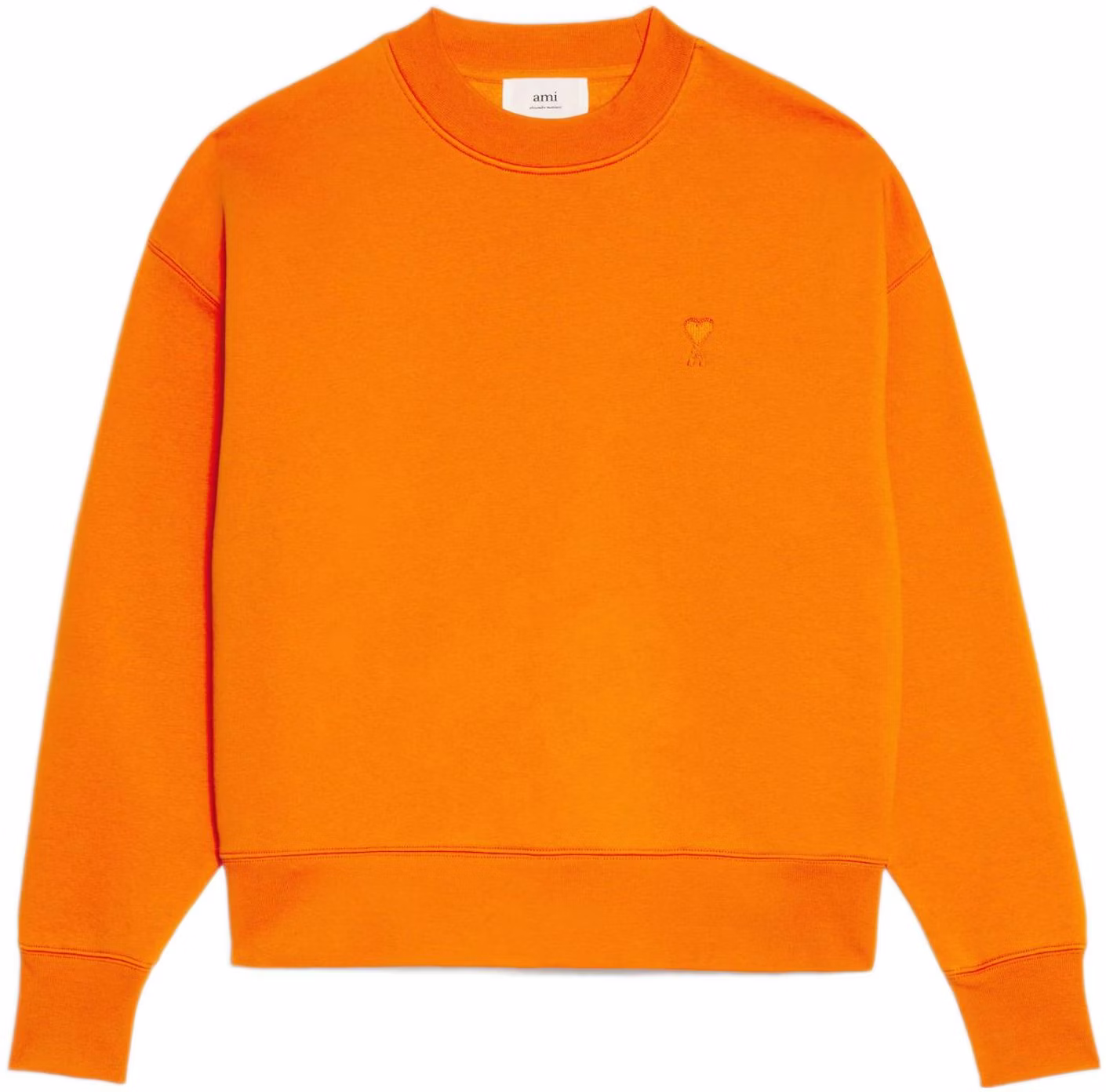 ami-paris-fw-22-orange-logo-embroidered-crewneck-sweatshirt-fall-edition-usw-012740-800