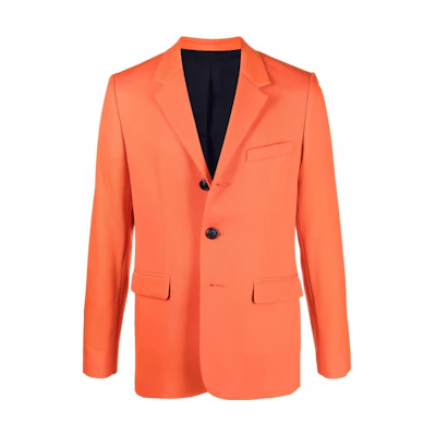 AMI PARIS FW22 Orange Single-Breasted Blazer Jacket Unisex UBV600287800
