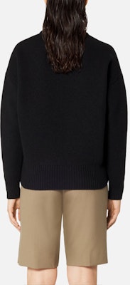 AMI PARIS FW22 黑色寬鬆版羊毛圓領LOGO毛衣 男女款 BFUKS002018-009 Shop AMI PARIS FW22 黑色寬鬆版羊毛圓領LOGO毛衣 男女款 BFUKS002018-009