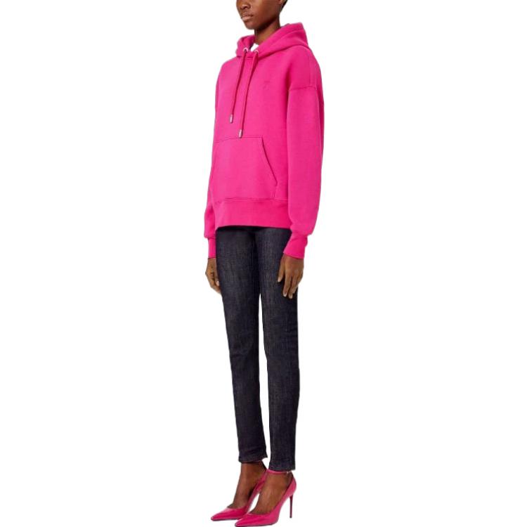 AMI Paris FW22 Pink Heart Logo Hoodie Unisex Relaxed Fit Pullover Autumn Wear. USW212740-618 圖 3