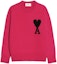Buy AMI Paris FW22 粉色愛心Logo羊毛圓領毛衣 男女皆宜款式. UKS002018-630