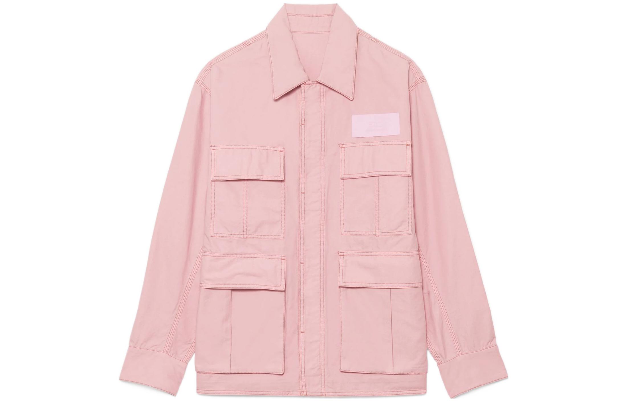 AMI PARIS FW22 Pink Oversized Multi-Pocket Button-Up Jacket - Fall Wear HJK201220-655