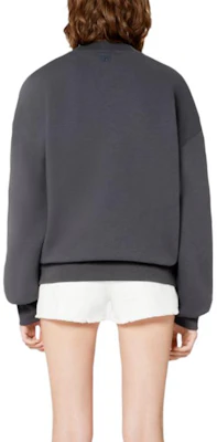 AMI Paris FW22 純色刺繡Logo男士白色/灰色圓領衛衣 USW012740-081 Shop AMI Paris FW22 純色刺繡Logo男士白色/灰色圓領衛衣 USW012740-081