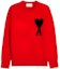Buy AMI PARIS FW22 Sweater Logo Hati Merah Bersaiz Besar Unisex Wool. UKS002-018605