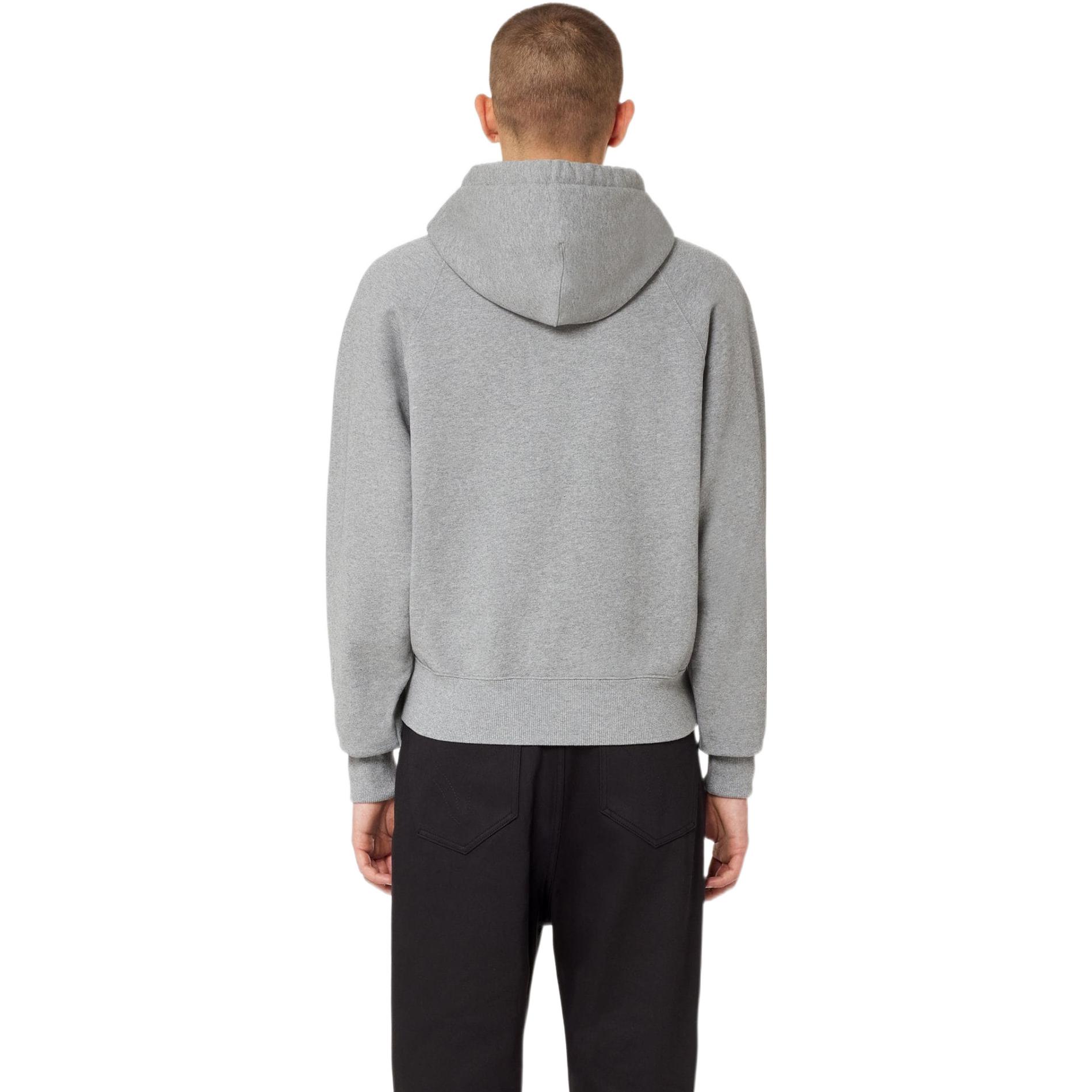 AMI Paris FW22 Solid Color Hoodie Zip Jacket  Grey USW402-747055 圖 4