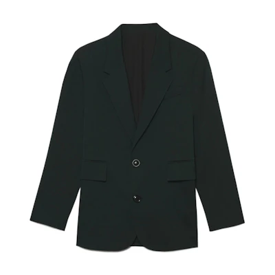 AMI PARIS FW22 Solid Green Oversized Single-Breasted Jacket Autumn Wear HBV300244-311