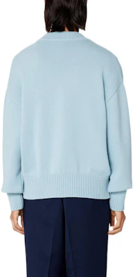 Suéter Azul de Manga Larga con Botones Sencillos AMI Paris FW22 UKC008016-464 Shop Suéter Azul de Manga Larga con Botones Sencillos AMI Paris FW22 UKC008016-464