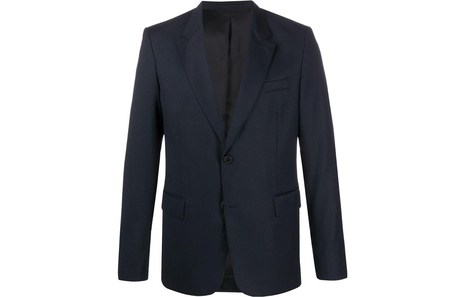 AMI PARIS FW22 Solid Single-Button Long-Sleeve Jacket Black H20HV012200-410