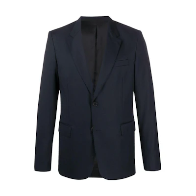 AMI PARIS FW22 Solid Single-Button Long-Sleeve Jacket Black H20HV012200-410
