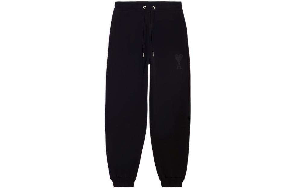 Order Pantalones Jogger de Punto Negros con Corazón Bordado Unisex AMI Paris FW22. UTR202747-001
