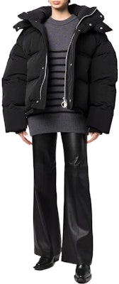 AMI Paris FW22 中性款黑色連帽短版羽絨外套 UJK401276-100 Shop AMI Paris FW22 中性款黑色連帽短版羽絨外套 UJK401276-100