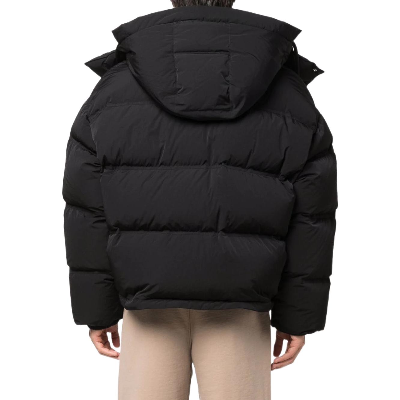 Purchase AMI Paris FW22 中性款黑色連帽短版羽絨外套 UJK401276-100