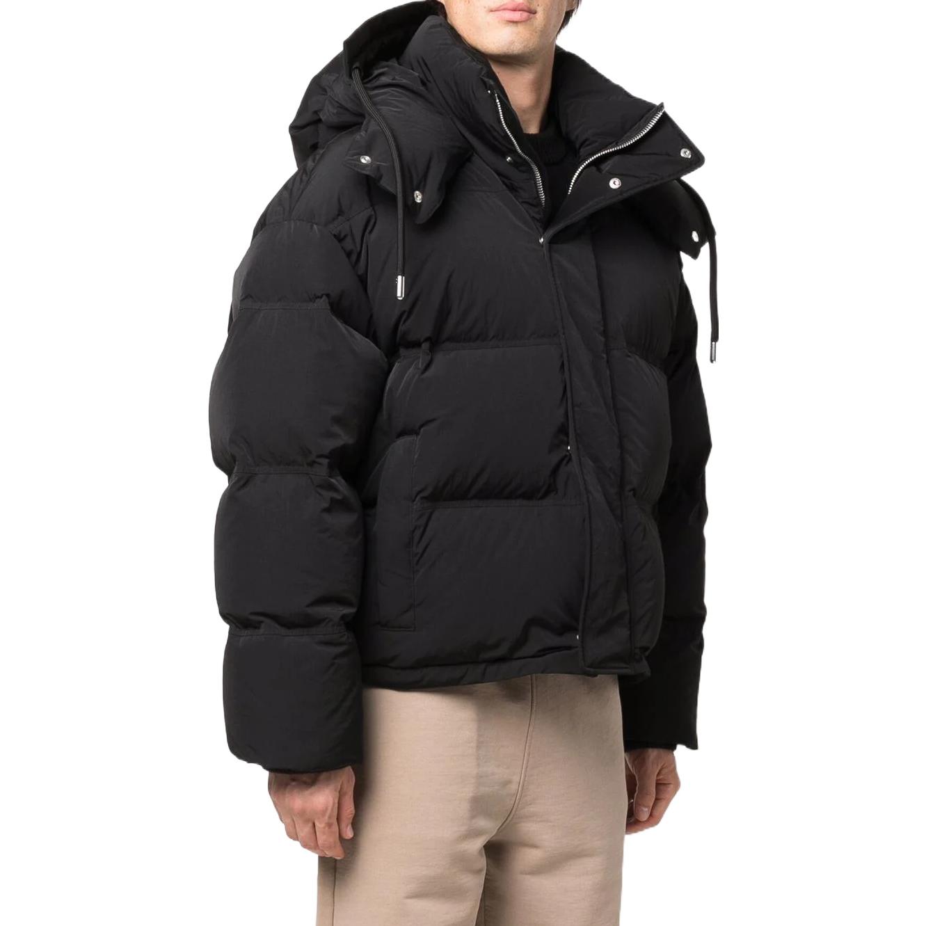 Details for AMI Paris FW22 中性款黑色連帽短版羽絨外套 UJK401276-100