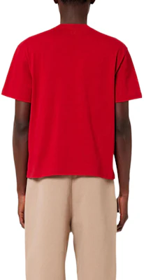 아미 파리 FW22 유니섹스 하트 로고 자수 레드 티셔츠. UTS002726-600 Shop 아미 파리 FW22 유니섹스 하트 로고 자수 레드 티셔츠. UTS002726-600