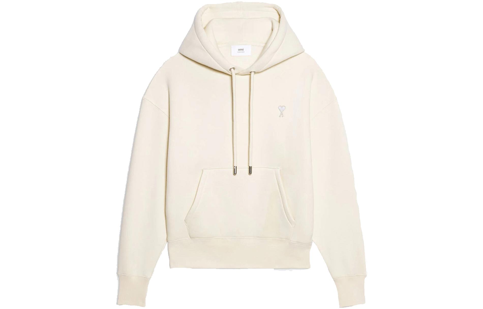 AMI PARIS FW22 White Solid Pullover Sweatshirt USW212740150