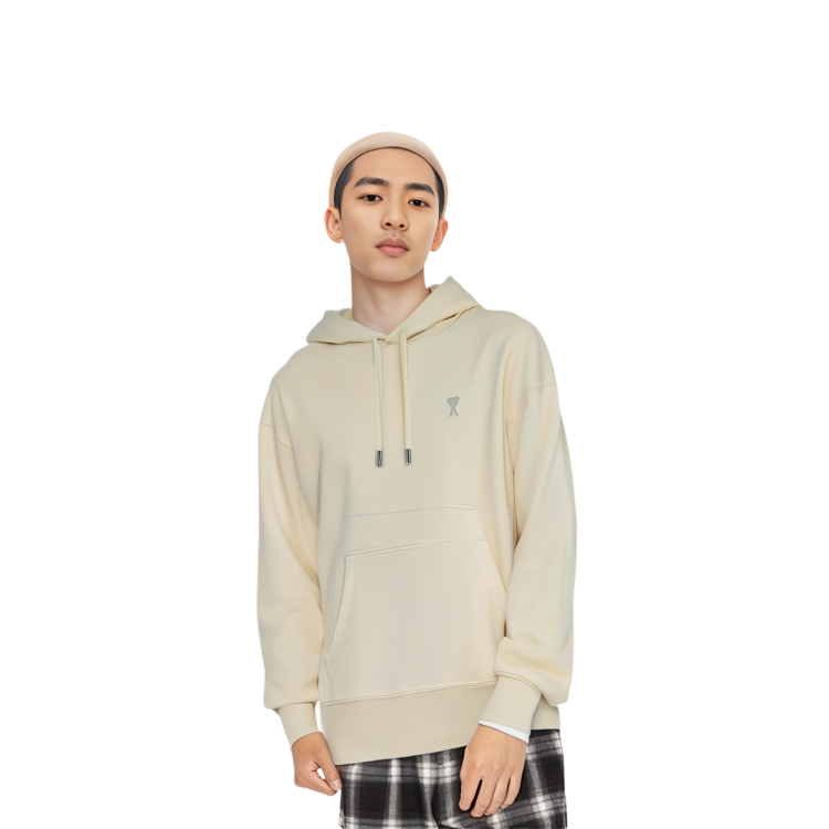 AMI PARIS FW22 White Solid Pullover Sweatshirt USW212740150 圖 5