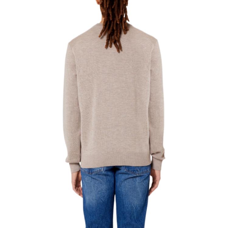 AMI Paris FW22 Yadan Red Logo Embroidered Wool Knit Sweater Beige Unisex. HKS001001-250 圖 4