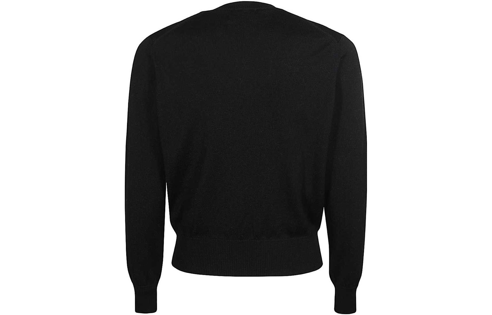 AMI Paris FW23  Black Heart Embroidered Crewneck Knit Sweater BFHKS111KN0025-001 圖 3