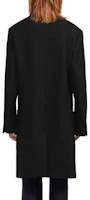 Shop AMI Paris FW23 Black Wool Single-Breasted Coat HCO005WV0020001