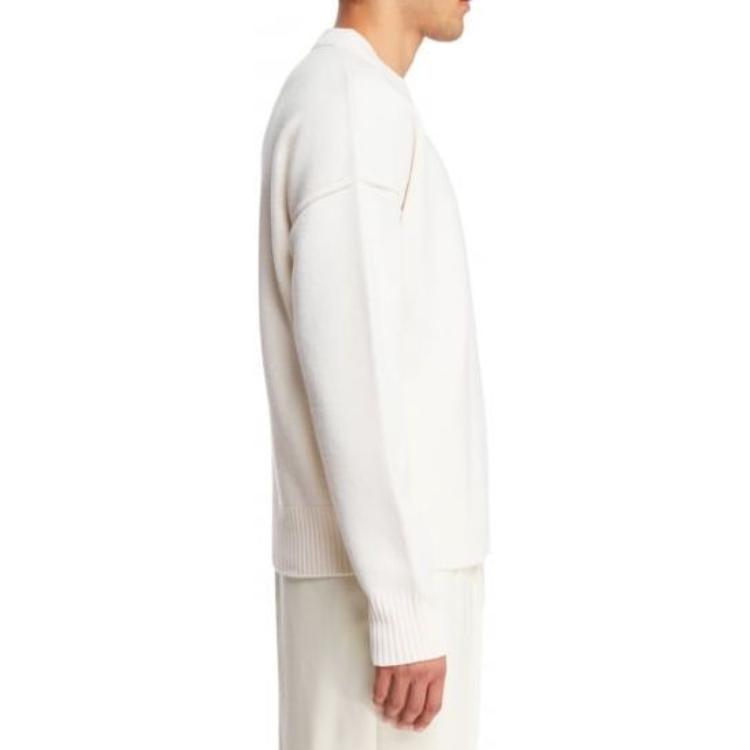 AMI Paris FW23 Classic Heart Wool Embroidered Sweater Unisex Off-White Red Heart. BFUKS006018-154 圖 5