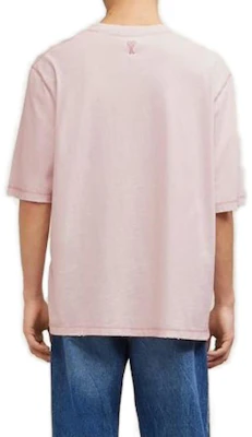 AMI Paris FW23 Baju-T Crewneck Logo Sulam Unisex Nude Pink UTS016JE0051679 Shop AMI Paris FW23 Baju-T Crewneck Logo Sulam Unisex Nude Pink UTS016JE0051679