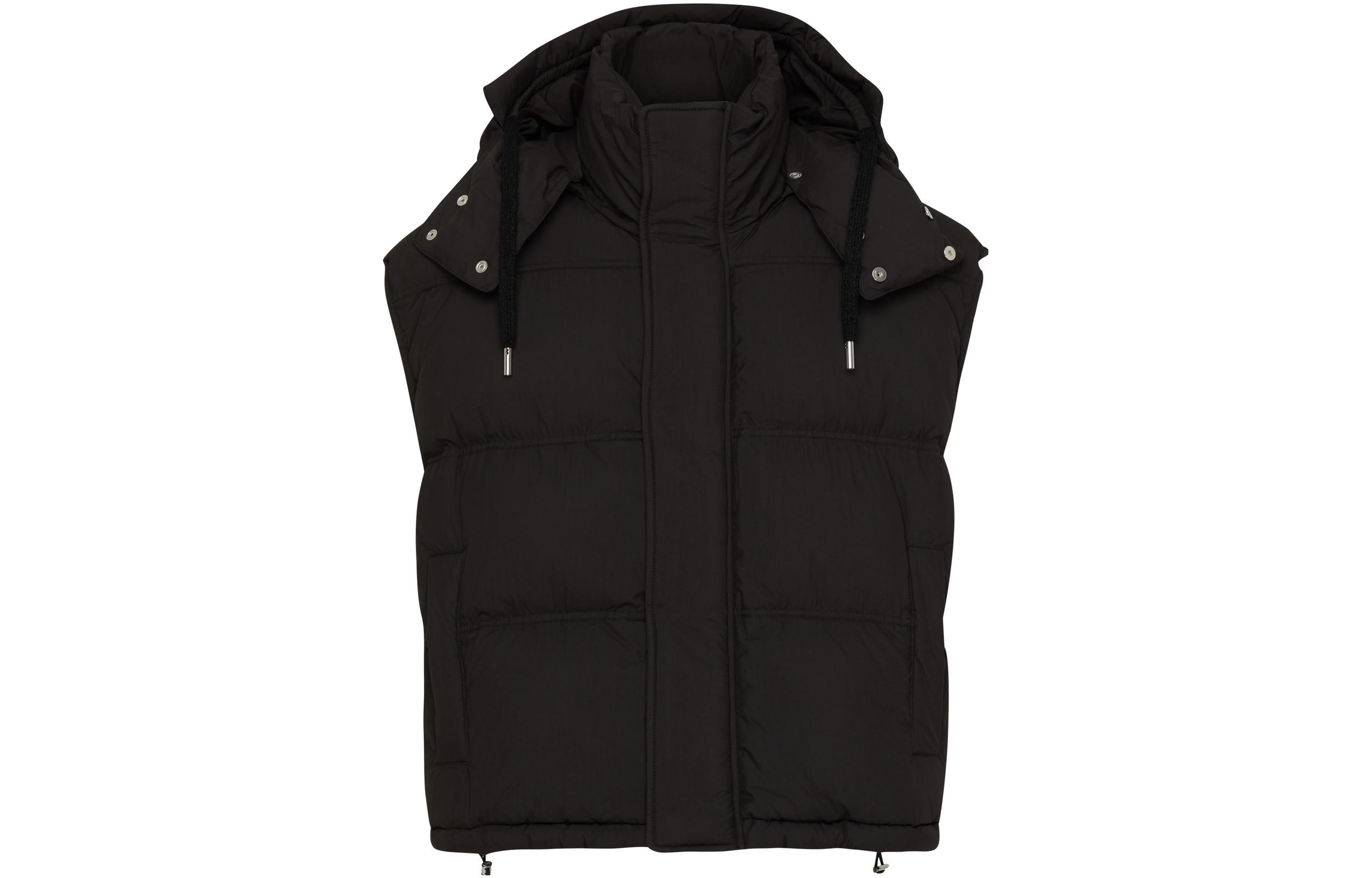 AMI PARIS FW23 Lightweight Down Vest Jacket Unisex Black UJK702PA0009-001