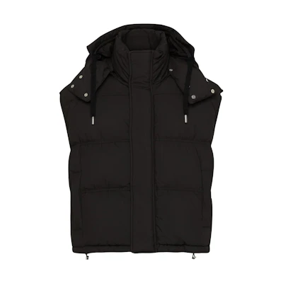 AMI PARIS FW23 Lightweight Down Vest Jacket Unisex Black UJK702PA0009-001