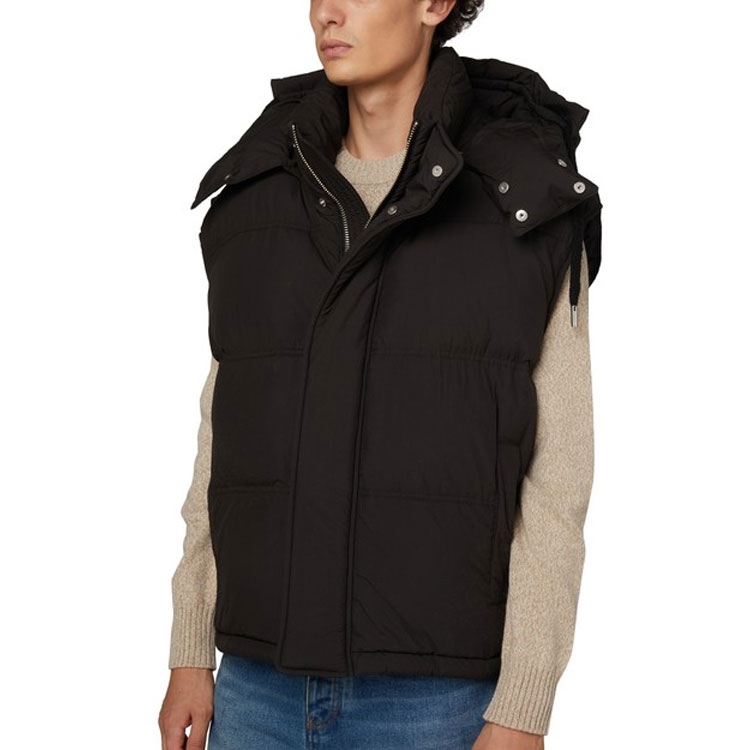 AMI PARIS FW23 Lightweight Down Vest Jacket Unisex Black UJK702PA0009-001 圖 5